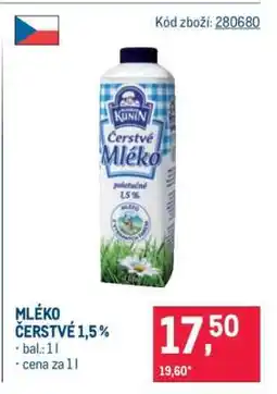 Makro Mléko čerstvé 1,5 % nabídka