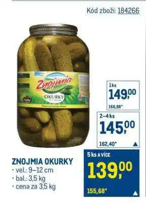 Makro Znojmia Okurky nabídka