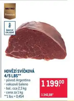 Makro Hovězí svíčková 4/5 lbs nabídka
