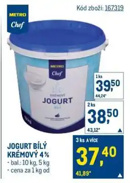 Makro JOGURT BÍLÝ KRÉMOVÝ 4 % nabídka