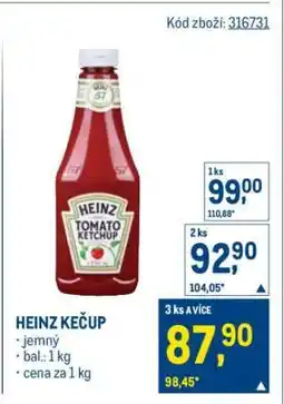 Makro HEINZ kečup nabídka