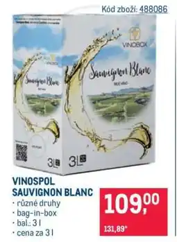 Makro VINOSPOL SAUVIGNON BLANC nabídka