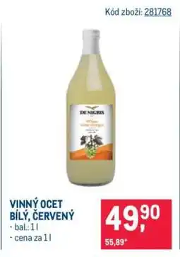 Makro Vinný ocet bílý, červený nabídka