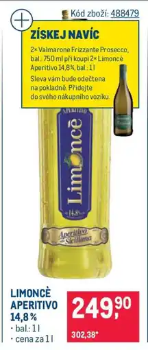 Makro LIMONCÈ APERITIVO 14,8% nabídka