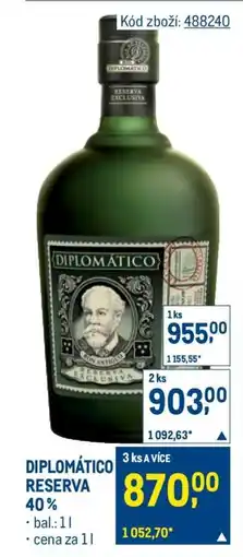 Makro DIPLOMÁTICO RESERVA 40 % nabídka