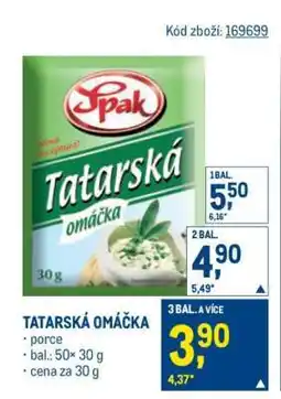 Makro Tatarská omáčka nabídka