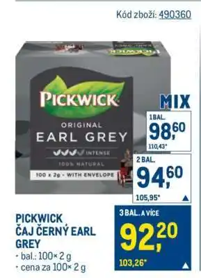 Makro PICKWICK ČAJ ČERNÝ EARL GREY nabídka