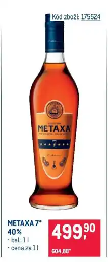 Makro METAXA 7* 40 % nabídka
