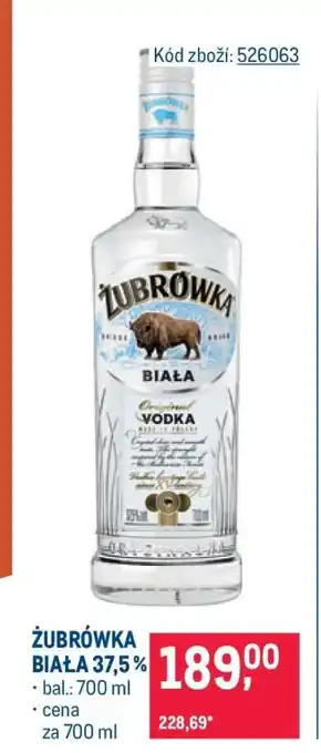 Makro ŻUBRÓWKA BIAŁA 37,5 % nabídka
