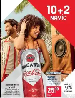 Makro BACARDI & COKE 5 % nabídka