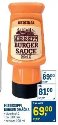 Makro Mississippi Burger omáčka nabídka