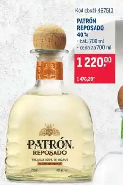 Makro PATRÓN REPOSADO 40 % nabídka