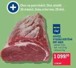 Makro HOVĚZÍ VYSOKÁ ROŠTĚNÁ DRY AGED nabídka