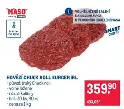 Makro HOVĚZÍ CHUCK ROLL BURGER IRL nabídka