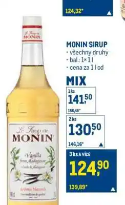 Makro MONIN SIRUP nabídka