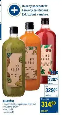Makro Limonáda nabídka