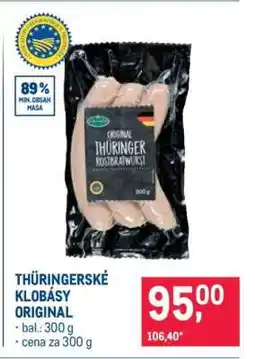Makro THÜRINGERSKÉ KLOBÁSY ORIGINAL nabídka