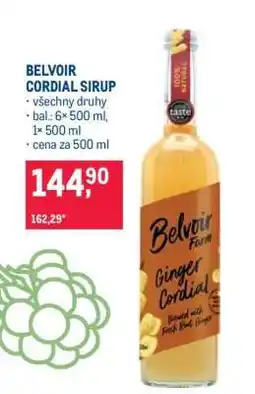 Makro BELVOIR CORDIAL SIRUP nabídka