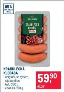 Makro Krahulecká klobása nabídka