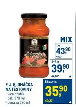 Makro F. J. K. OMÁČKA NA TĚSTOVINY nabídka