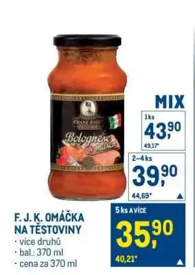 Makro F. J. K. OMÁČKA NA TĚSTOVINY nabídka