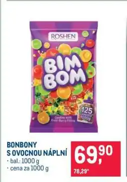 Makro Bonbony s ovocnou náplní nabídka