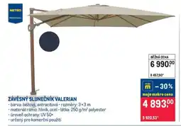Makro Závěsný slunečník Valerian nabídka
