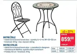 Makro BISTRO ŽIDLE nabídka