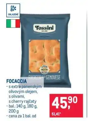 Makro Focaccia nabídka