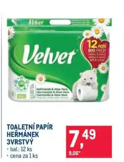 Makro TOALETNÍ PAPÍR HEŘMÁNEK 3VRSTVÝ nabídka