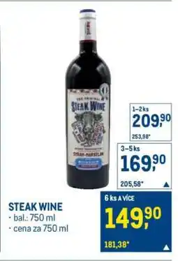Makro STEAK WINE nabídka