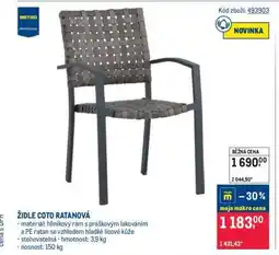 Makro ŽIDLE COTO RATANOVÁ nabídka