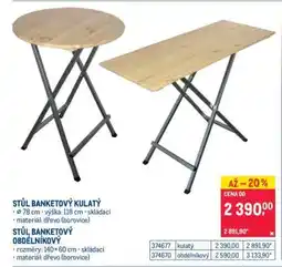 Makro STŮL BANKETOVÝ KULATÝ nabídka