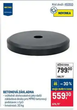 Makro BETONOVÁ ZÁKLADNA nabídka