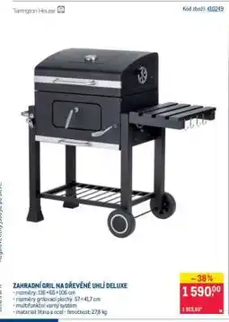 Makro ZAHRADNÍ GRIL NA DŘEVĚNÉ UHLÍ DELUXE nabídka