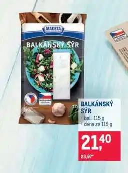 Makro Balkánský sýr nabídka