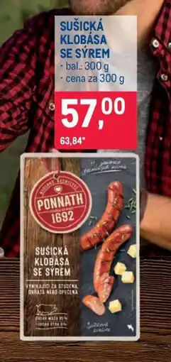 Makro SUŠICKÁ KLOBÁSA SE SÝREM nabídka