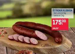 Makro Štýrská klobása nabídka