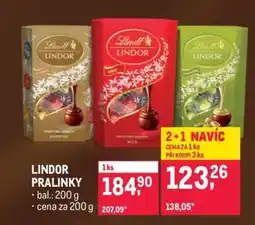 Makro Lindor pralinky nabídka