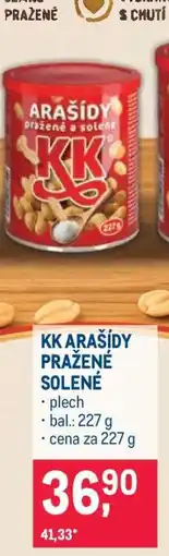 Makro KK arašídy pražené solené nabídka