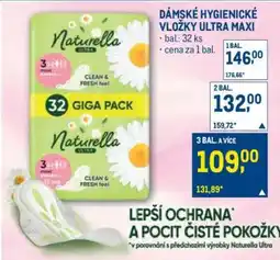 Makro DÁMSKÉ HYGIENICKÉ VLOŽKY ULTRA MAXI nabídka
