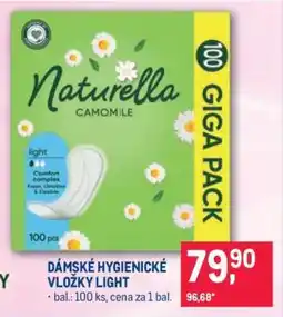 Makro DÁMSKÉ HYGIENICKÉ VLOŽKY LIGHT nabídka