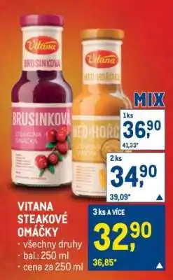 Makro VITANA STEAKOVÉ OMÁČKY nabídka