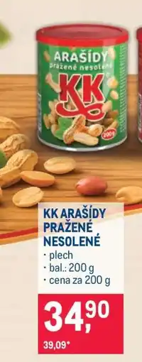 Makro KK arašídy pražené nesolené nabídka