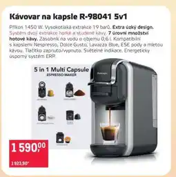 Makro Kávovar na kapsle R-98041 5v1 nabídka