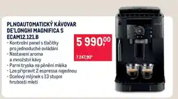 Makro PLNOAUTOMATICKÝ KÁVOVAR DE'LONGHI MAGNIFICA S ECAM12.121.B nabídka