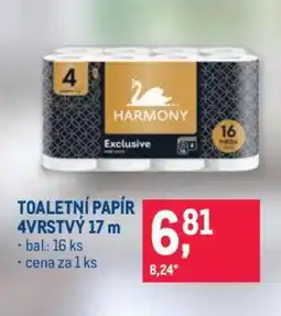 Makro TOALETNÍ PAPÍR 4VRSTVÝ 17 m nabídka