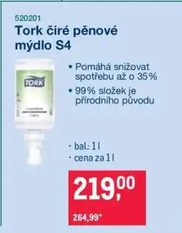 Makro TORK ČIRÉ PĚNOVÉ MÝDLO S4 nabídka