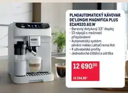 Makro PLNOAUTOMATICKÝ KÁVOVAR DE'LONGHI MAGNIFICA PLUS ECAM320.60.W nabídka