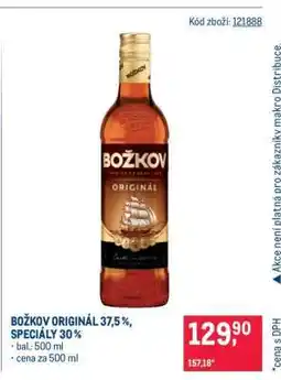 Makro BOŽKOV ORIGINÁL 37,5%, SPECIÁLY 30 % nabídka
